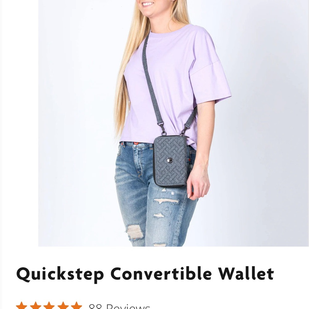 Lug Quickstep Convertible Wallet - Quilted Pink Camo - Picture 8 of 10